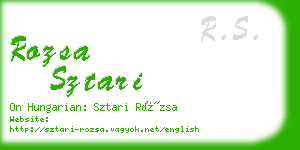 rozsa sztari business card